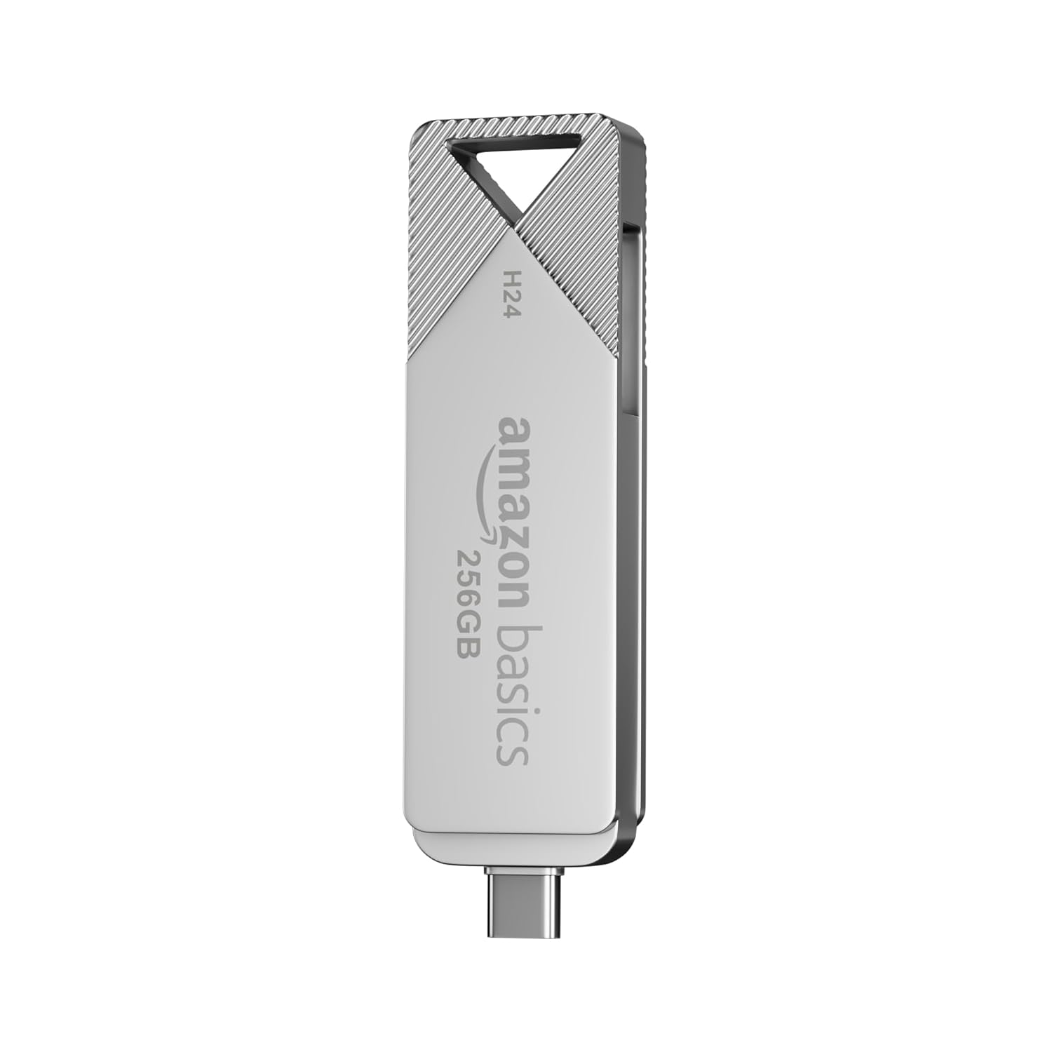 Amazon Basics 64GB USB 3.0 Flash Drive | 80+ Mbps Read Speed | Dual Interface Type-C & USB | High-Speed Data Transfer (Metal)